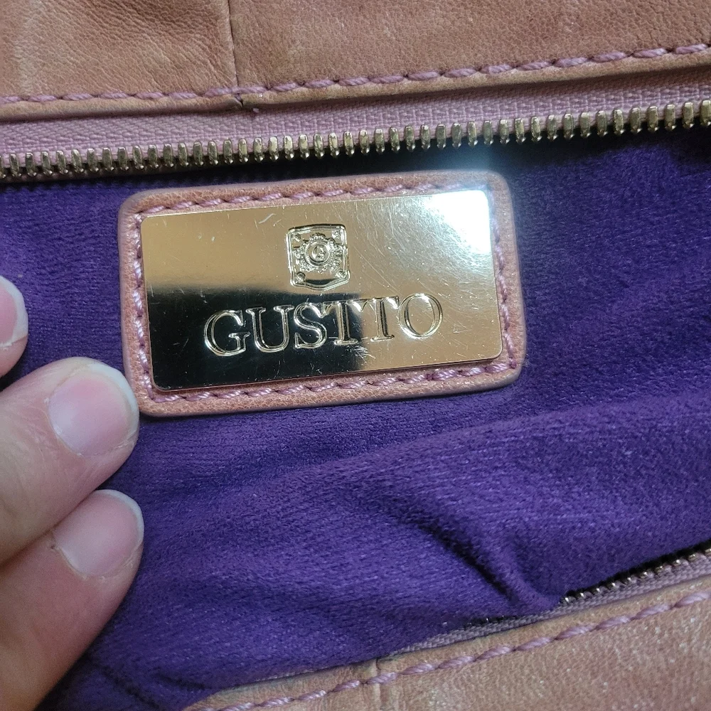 Gustto Brown Leather Boho Bag